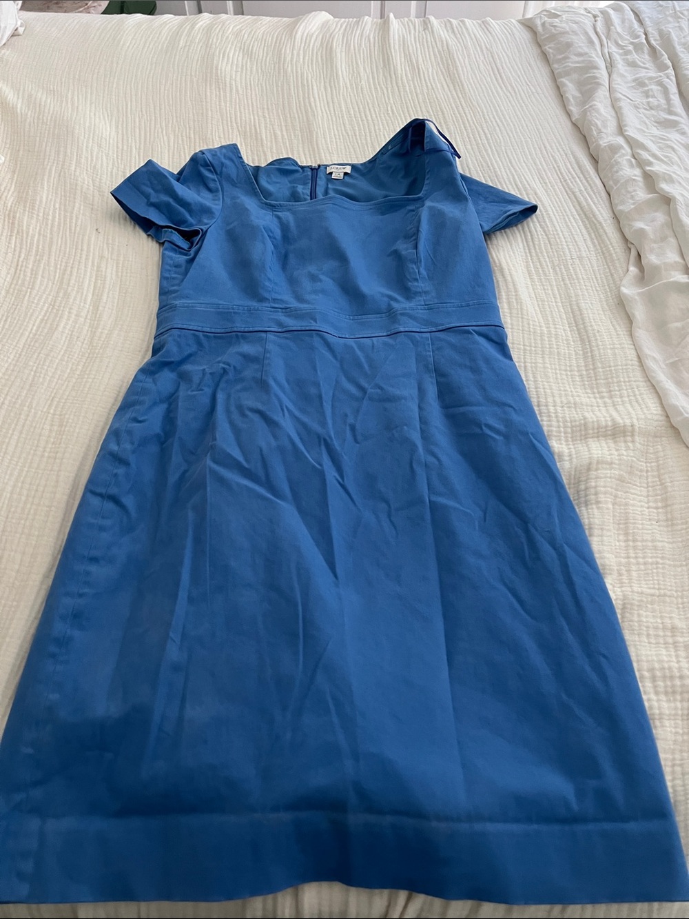 J crew  Blue Fit-and-Flare Dress